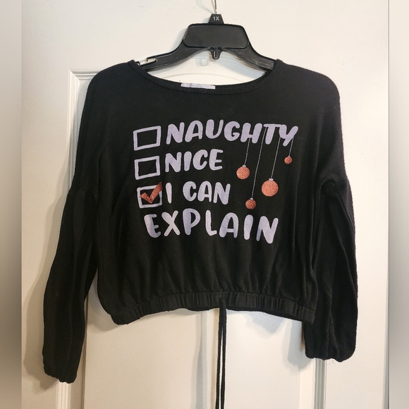 MOA MOA Girls Holiday Sweater with Cinching on Bottom | Size Large - Picture 1 of 3